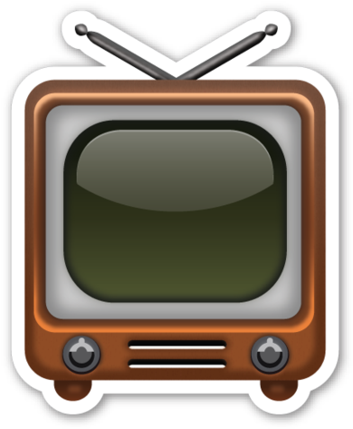 Com Emoji Tumblr Png, Emoji Stickers, The Emoji, Television - Emoji Television (401x480), Png Download