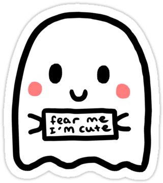 Cute Sticker Png Clip Art Transparent Library - Fear Me I M Cute (375x360), Png Download