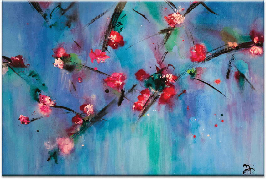 Cherry Blossoms - Canvas Print (900x900), Png Download