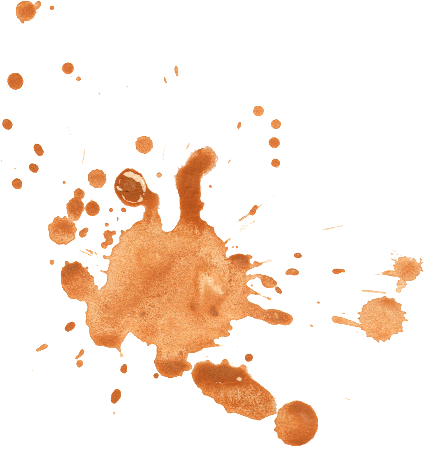 Clip Art Transparent Library Watercolor Splatter Png - Orange Watercolor Splash Png (1568x1623), Png Download