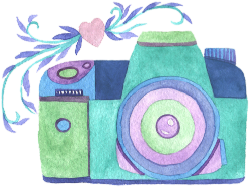 Report Abuse - Watercolor Camera (537x417), Png Download