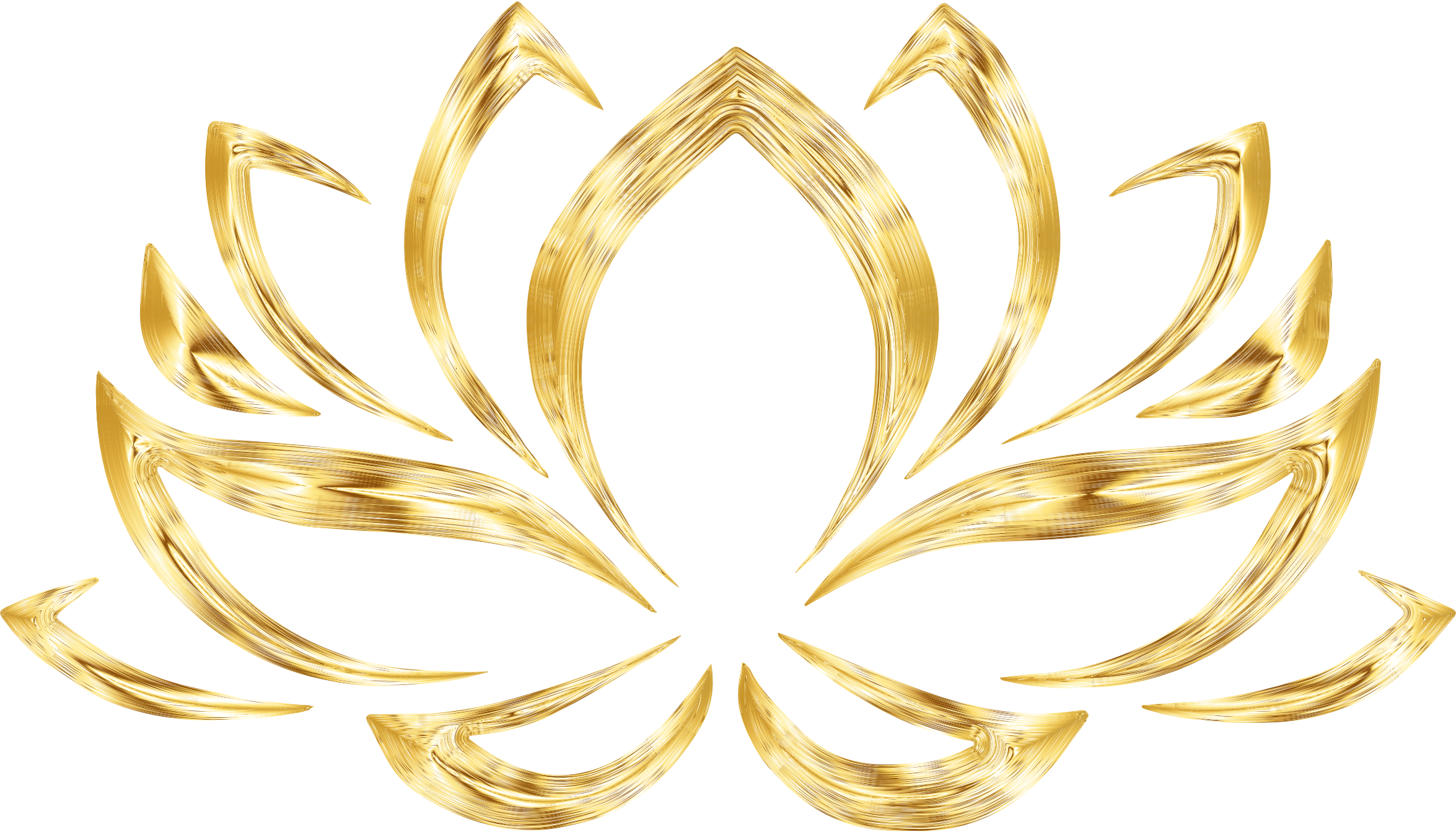 This Free Icons Png Design Of Aurumized Lotus Flower (2350x1342), Png Download