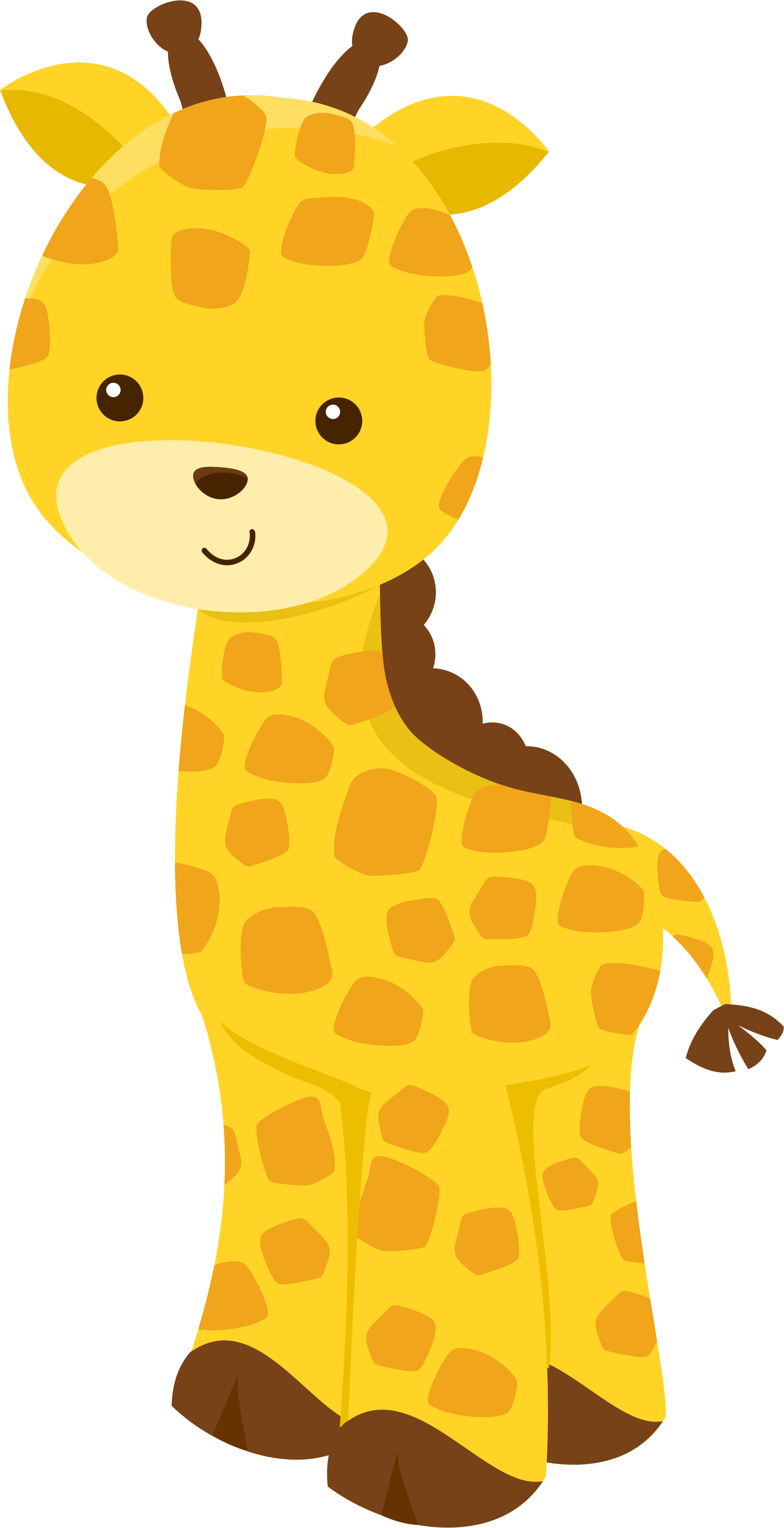Zoo Vector Jungle Party Banner Giraffe Baby Jungle - Animales De La Selva Animados (1838x3580), Png Download