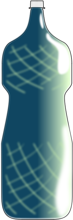 Blue Water Bottle - Water Bottle (308x800), Png Download