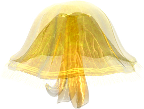 Yellow Jellyfish Png Image - Yellow Jellyfish Png (579x455), Png Download