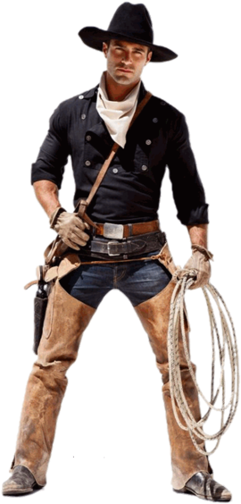 Share This Image - Cowboy Standin Cardboard Cutout Standup (357x600), Png Download
