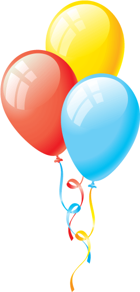 Birthday Directory Now Celebrating - Balloons Clipart Png (320x600), Png Download