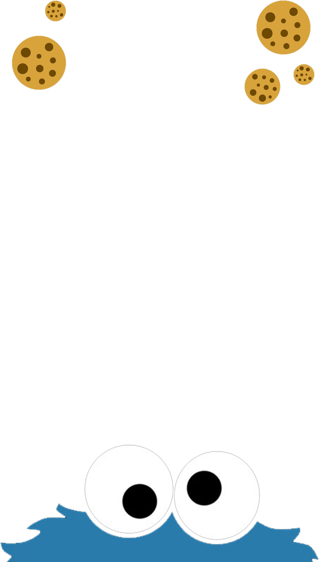 Cookie Monster Snapchat Filter (1080x1920), Png Download