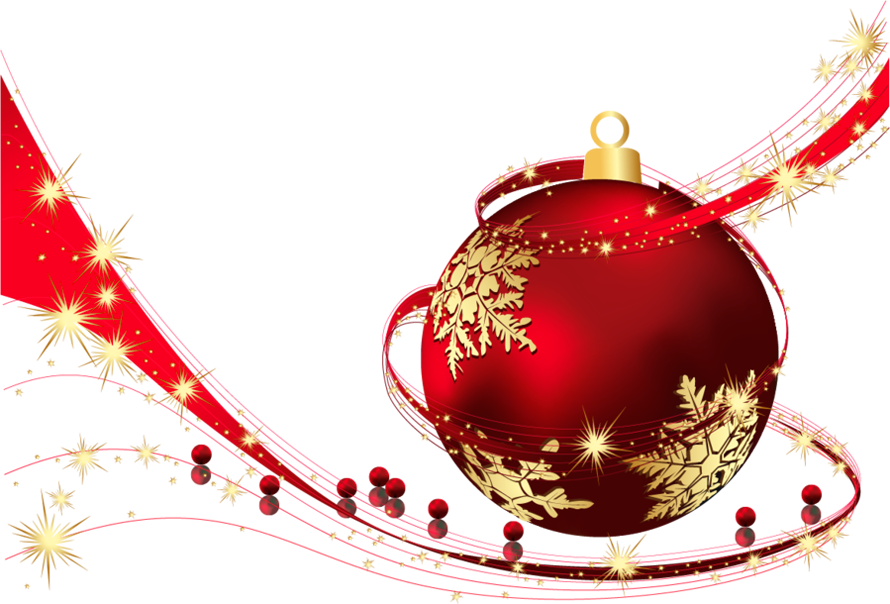 Red Transparent Christmas Ball Png Clipartu200b Gallery - Christmas Ball Png (890x604), Png Download