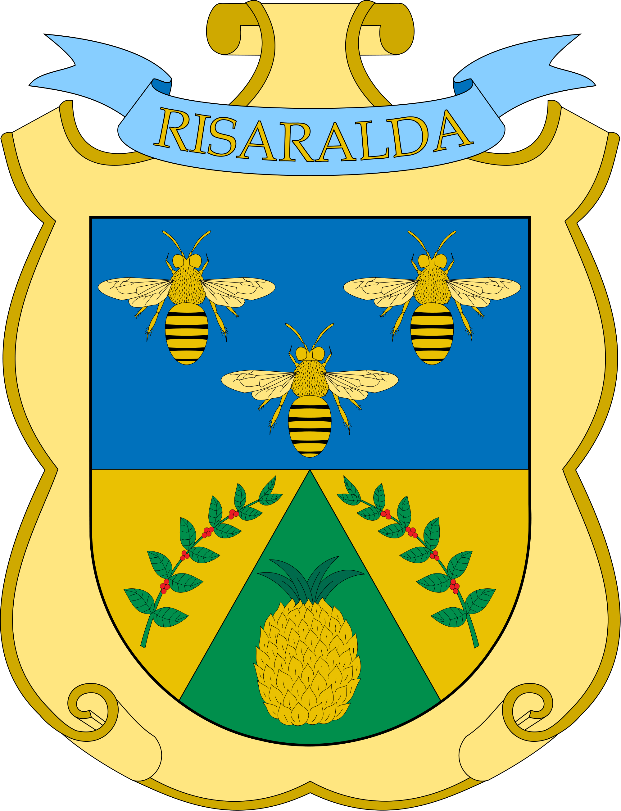 Escudo Y Bandera De Risaralda (2000x2612), Png Download