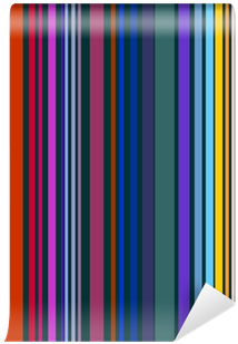Decorative Colorful Stripe Pattern Wall Mural • Pixers® - Graphic Design (400x400), Png Download