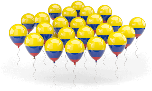 Colores De La Bandera De Colombia - Colombian Balloons Png (640x480), Png Download