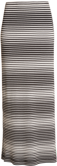 Houndstooth Stripe Long Skirt - Pencil Skirt (509x677), Png Download