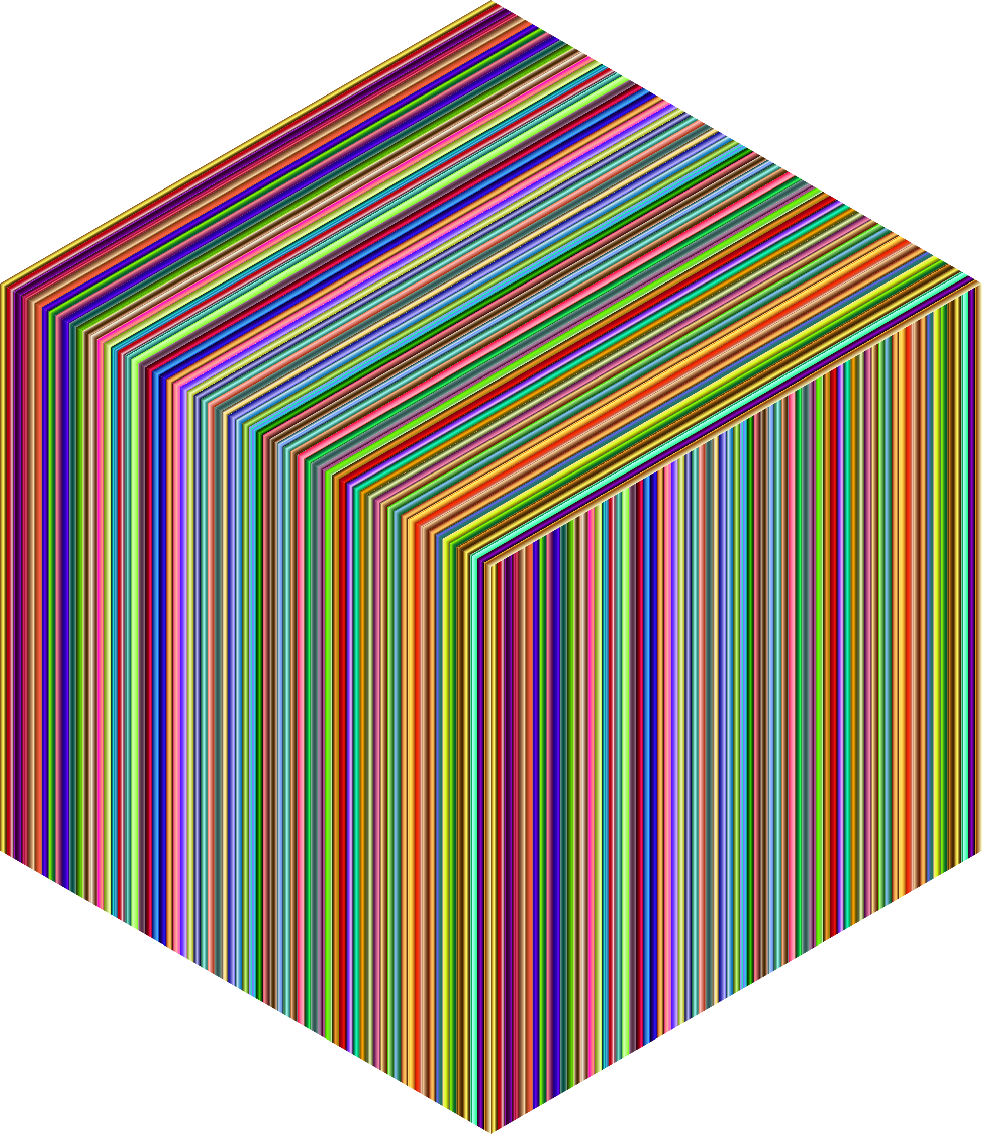 This Free Icons Png Design Of Prismatic Striped Cube (1954x2256), Png Download