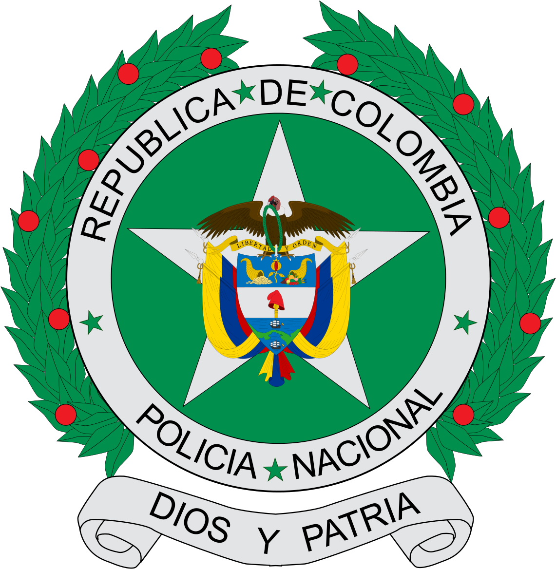Policia Nacional Colombia Logo 3 By Nathan - Colombian National Police (1200x1200), Png Download