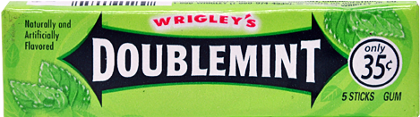 Wrigley's Doublemint 5 Stick 20/40 Ct - Doublemint Gum - 5 Sticks Pack (500x500), Png Download