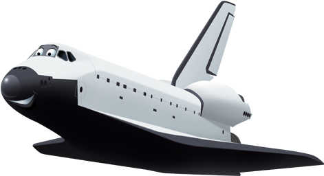 Sparky Space Shuttle - Space Shuttle (500x432), Png Download