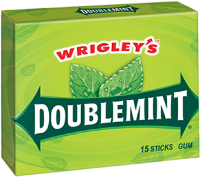 Wrigley's Doublemint Gum 15 Sticks - Double Mint Gum Png (650x650), Png Download