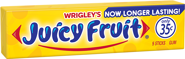 Original - Juicy Fruit Gum - 5 Sticks (700x560), Png Download