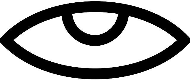 Eye, Sign, Black, Symbol, Eyes - Sign Eye (640x320), Png Download