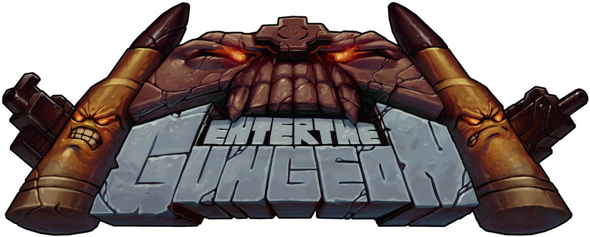 Enter The Gungeon - Enter The Gungeon Title (1200x482), Png Download