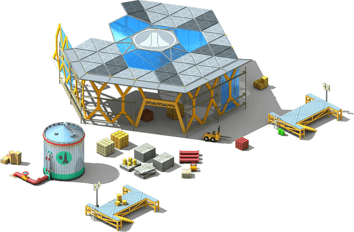 Space Shuttle Tailpiece Plant Construction - House (689x452), Png Download