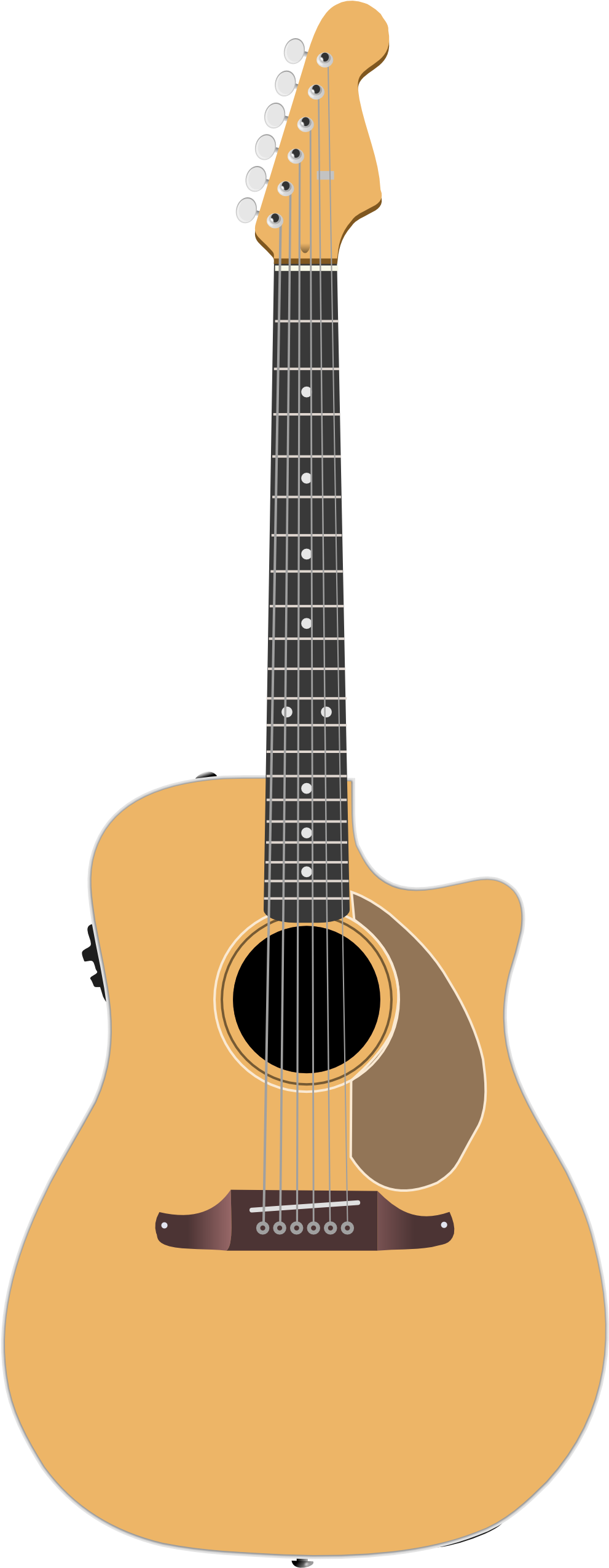 Guitar Vector - Cartoon Guitar (2560x2560), Png Download