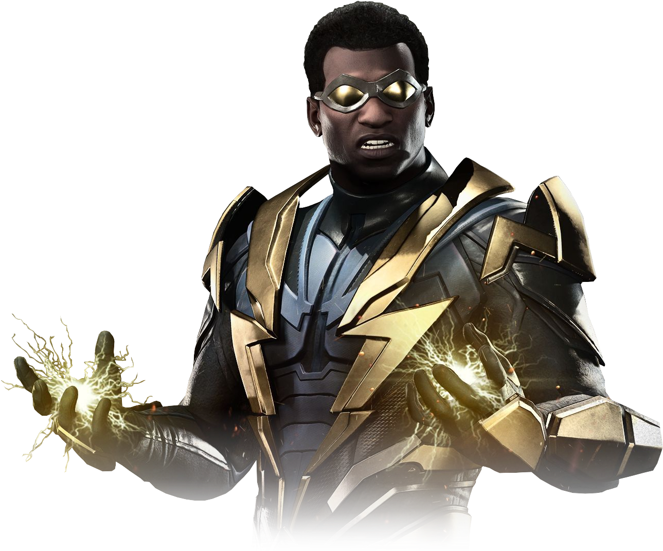 Black Lightning - Black Lightning Daughter Injustice 2 (1376x1088), Png Download