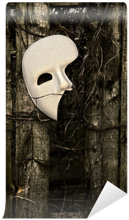 Phantom Of The Opera Mask On Weathered Fence Wall Mural - Mask (400x400), Png Download