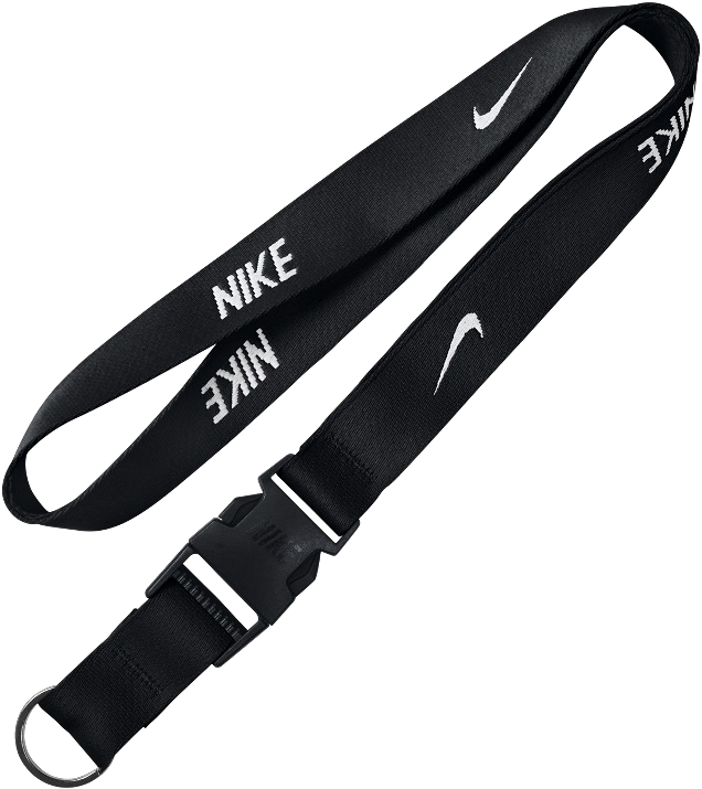 Nike Lanyard Black (890x890), Png Download