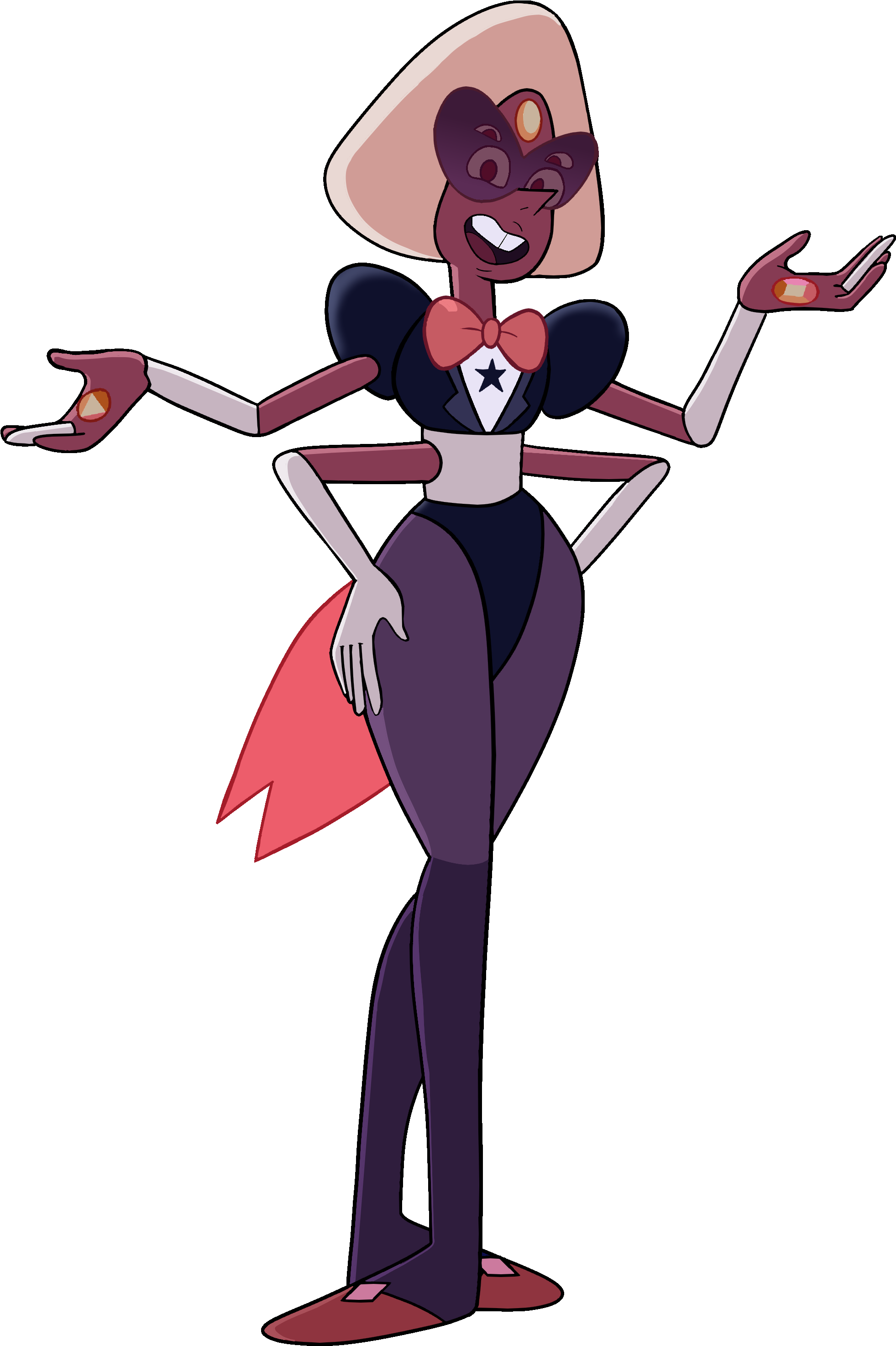 Sardonyx In Front Of Moon - Steven Universe Fusiones Sardonyx (2000x3070), Png Download