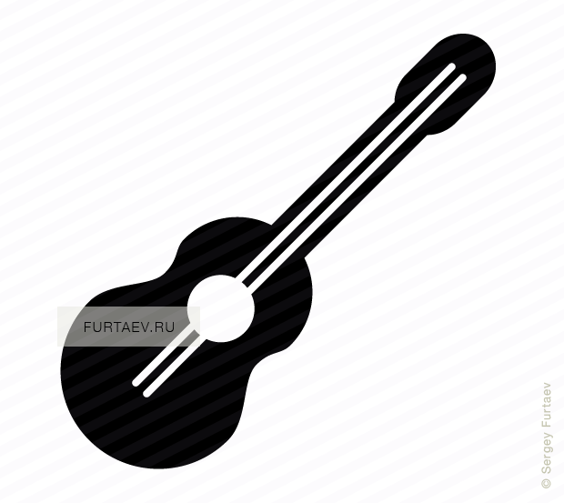 Guitar - Guitar Icon Small (620x553), Png Download