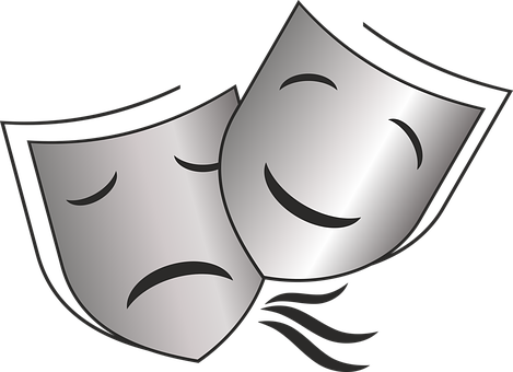 Masks Theater Stage Acting Opera Operetta - Mascaras De La Opera (469x340), Png Download
