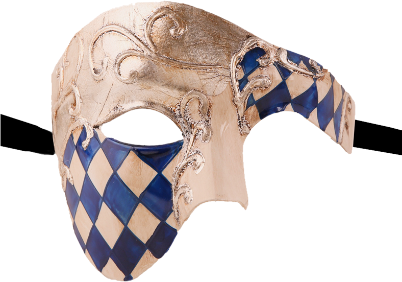 Checkred Series Vintage Phantom Of The Opera Half Face - Face Mask (787x600), Png Download