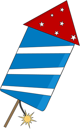 Of July De Julio Ofjuly Dejulio - Fourth Of July Rocket Clip Art (280x450), Png Download