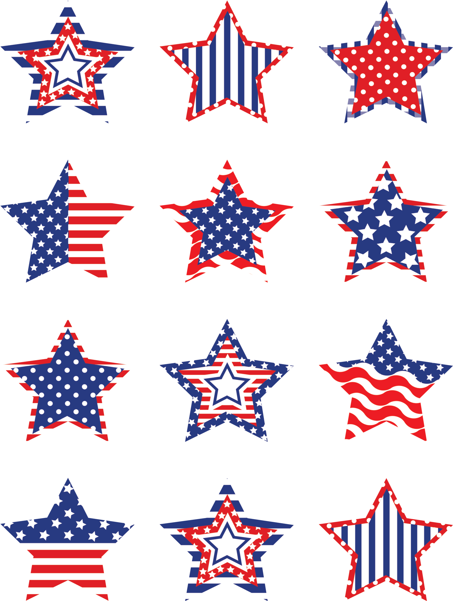Patriotic Stars Mini Accents - Teacher Created Resources 5285 Patriotic Stars Accents (1519x2000), Png Download