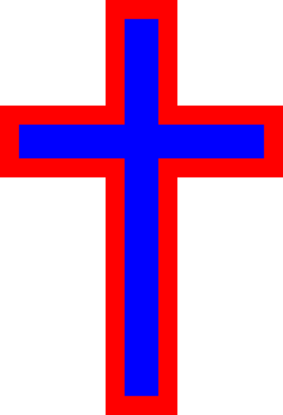 Small - Patriotic Cross Clipart (408x598), Png Download