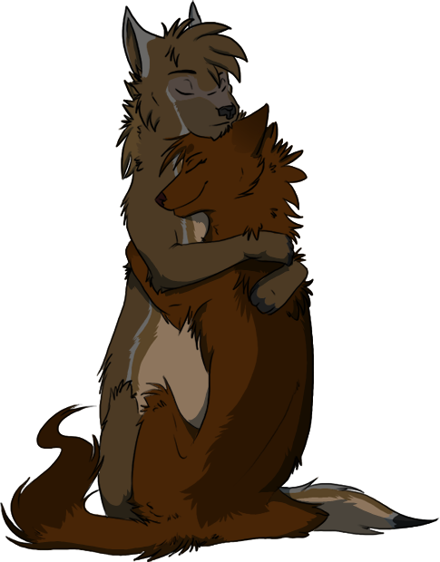 Furry Hugs By Dajhira Jo-d3jwj8o - Furry Hug Art (485x620), Png Download