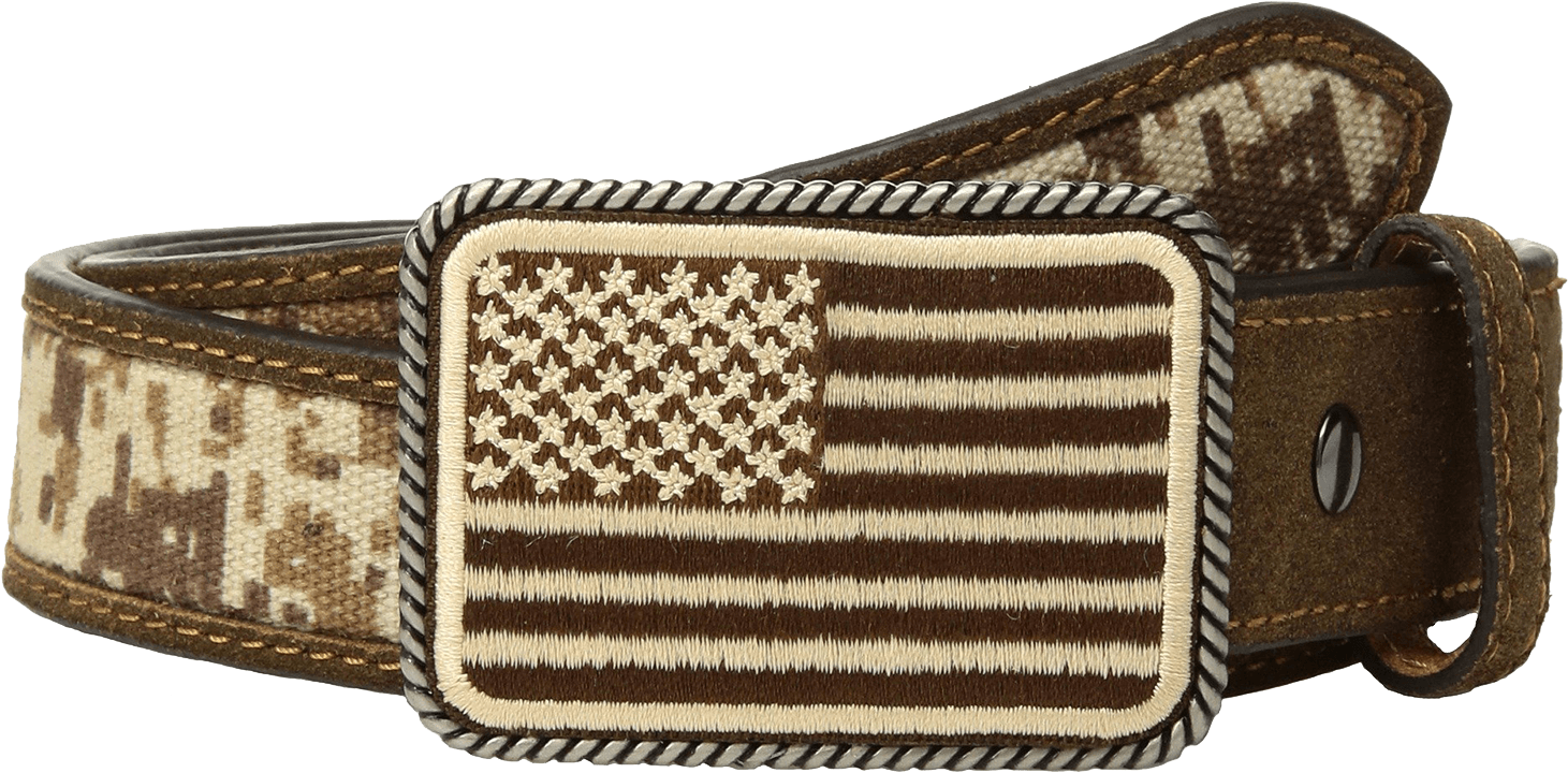 Ariat Western Belt Mens Digital Camo Overlay Med Brown (1500x1125), Png Download