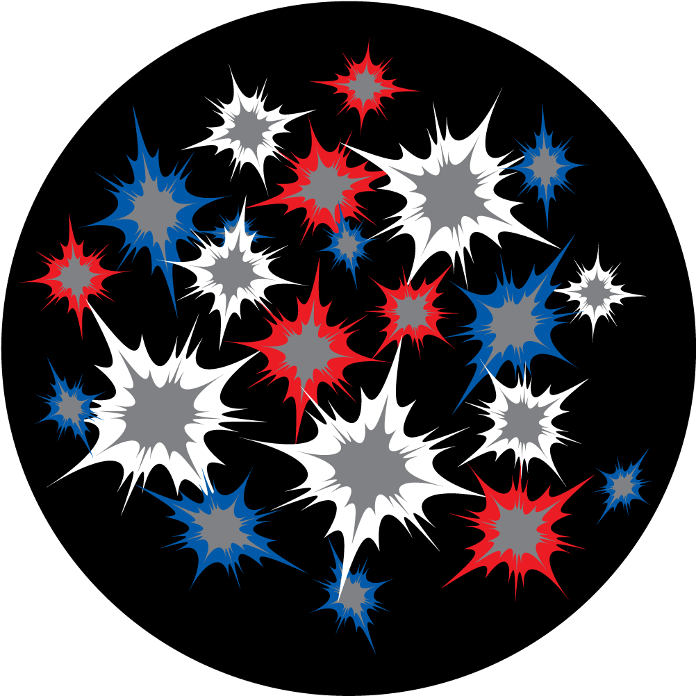 Apollo Design Cs-3476 Patriotic Explosion Colourscenic - Circle (1200x1200), Png Download