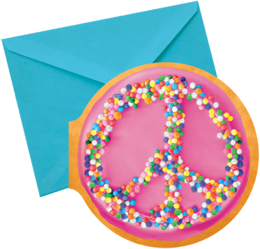 Peace Donut Scented Notecards - Iscream Sweet Valentine Chocolate Scented 'peace Sprinkles' (415x415), Png Download
