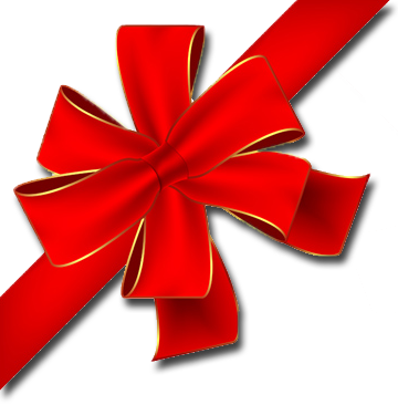 Christmas Ribbon Png Home Our Mission About Us - Christmas Corner Bow Png (360x366), Png Download
