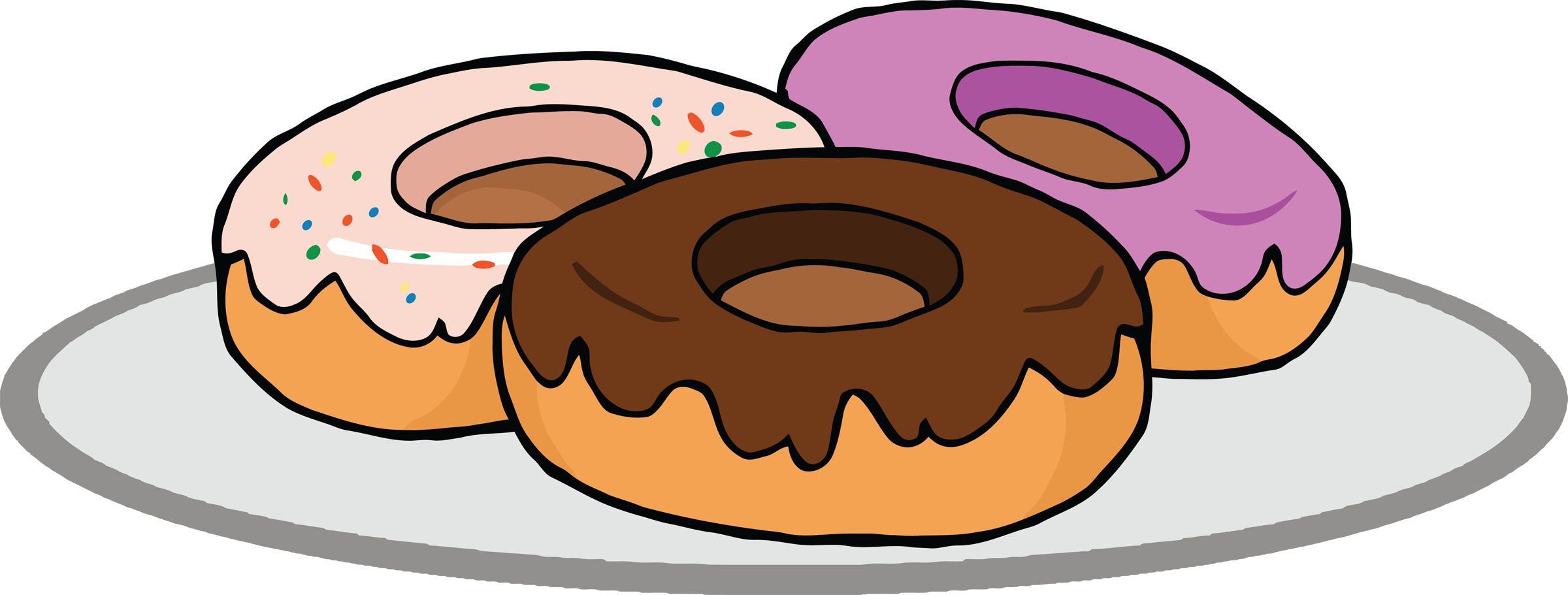 Donuts Pictures Cliparts Co - Clip Art (2400x911), Png Download