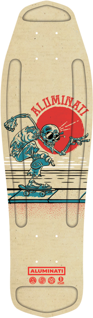 Aluminati Skating Skeleton Deck - Aluminium (720x1197), Png Download