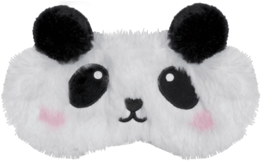 Panda Furry Embroidered Eye Mask - Sleeping Eye Mask Png (550x550), Png Download
