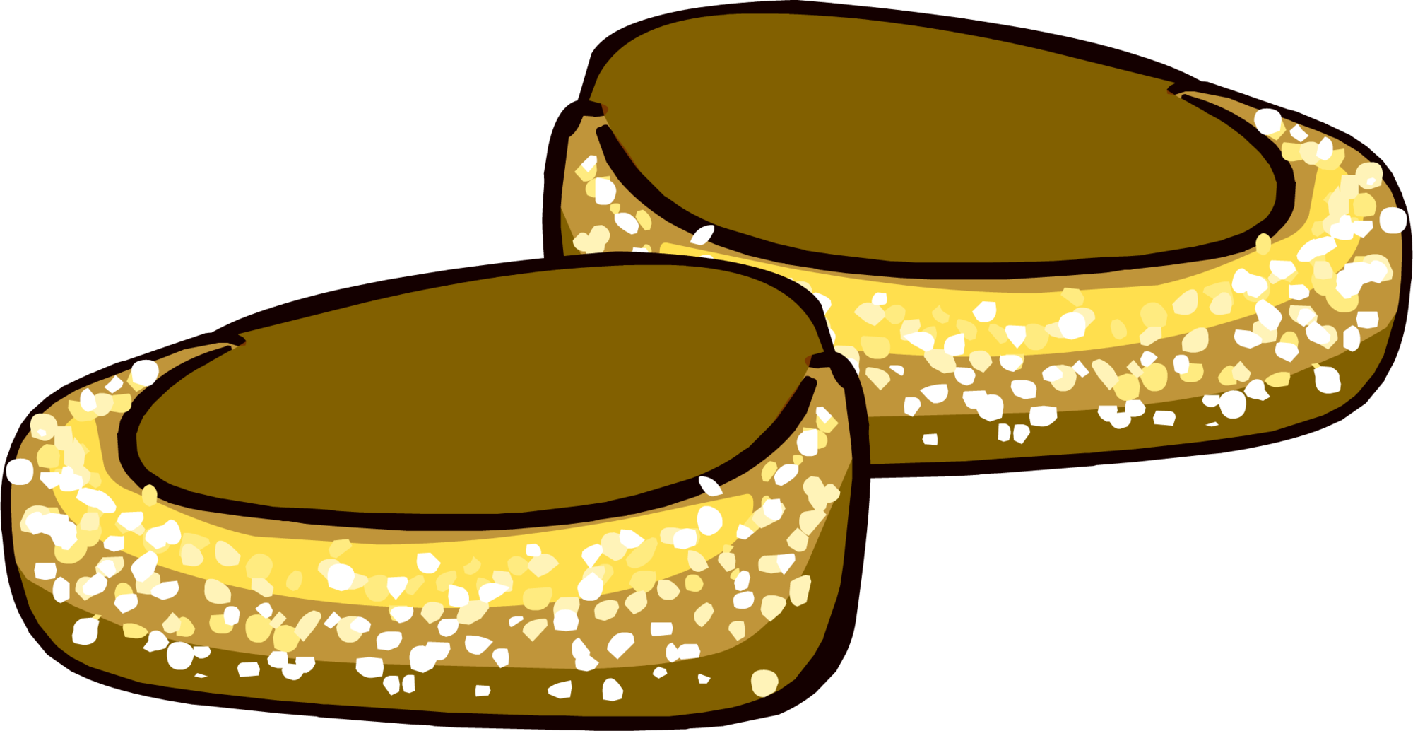 Gold Sparkle Loafers - Club Penguin Sparkly Shoes (640x331), Png Download