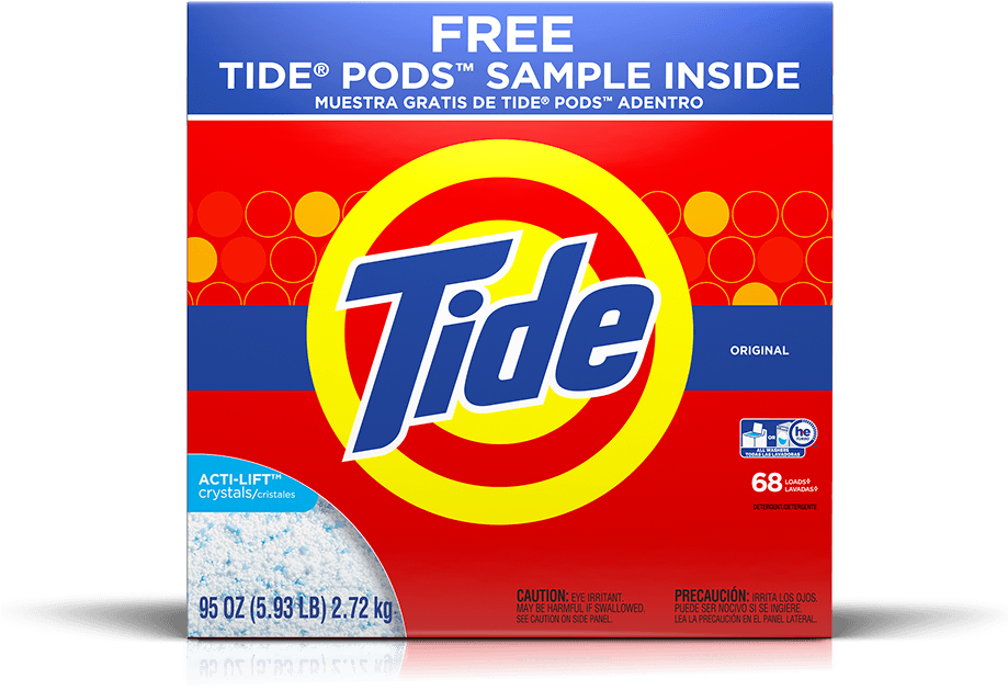 Tide Original Powder Laundry Detergent - Tide Detergent Png Transparent (1200x788), Png Download