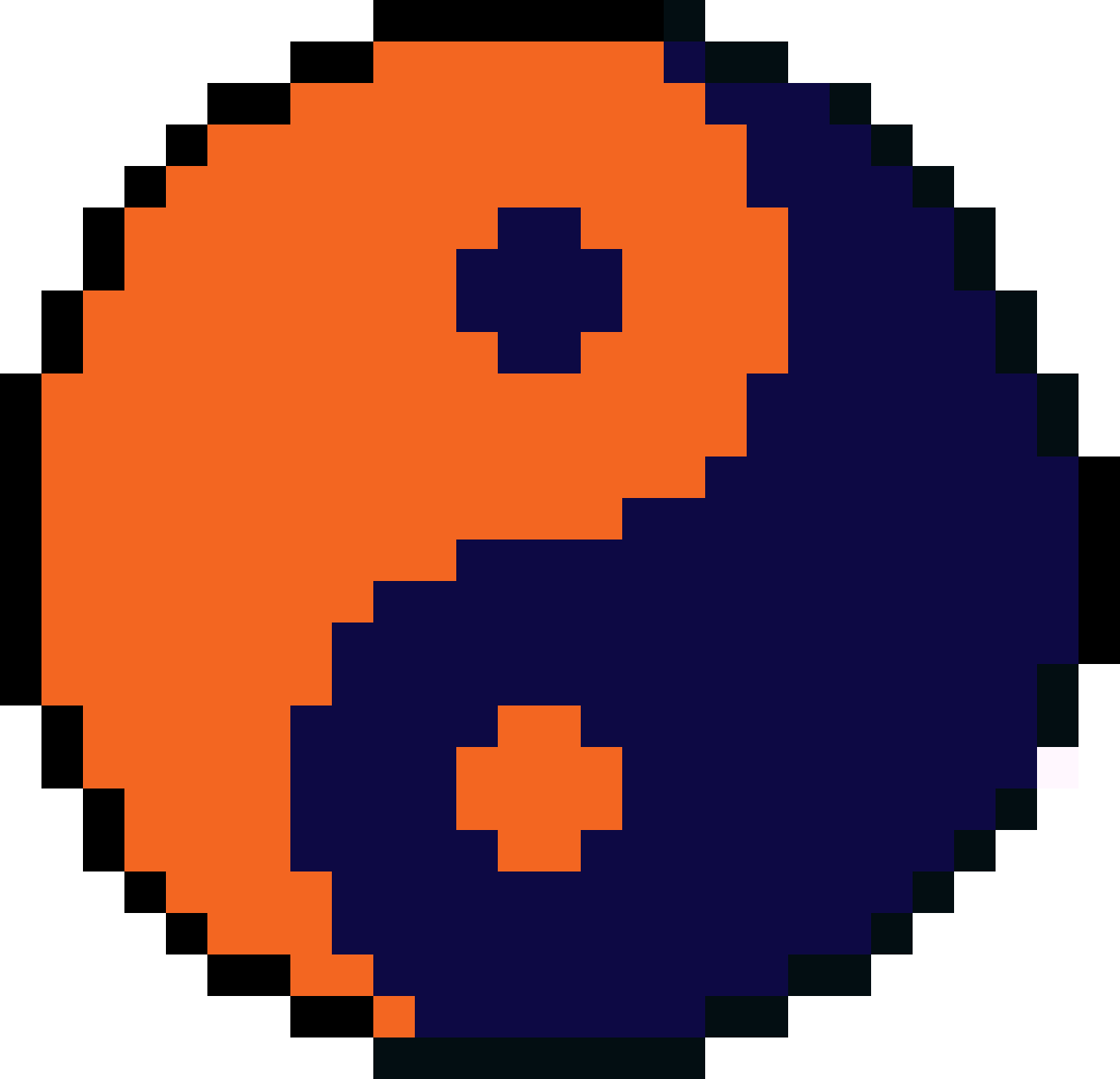 Tide Pods Yin Yang - Yin Yang Pixel Art (1350x1300), Png Download