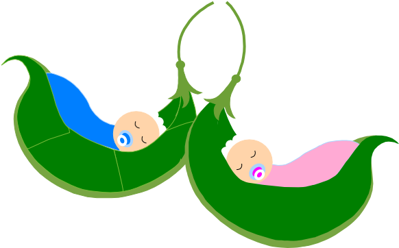 Two Peas In A Pod Clip Art At Clker - Peapods (600x361), Png Download