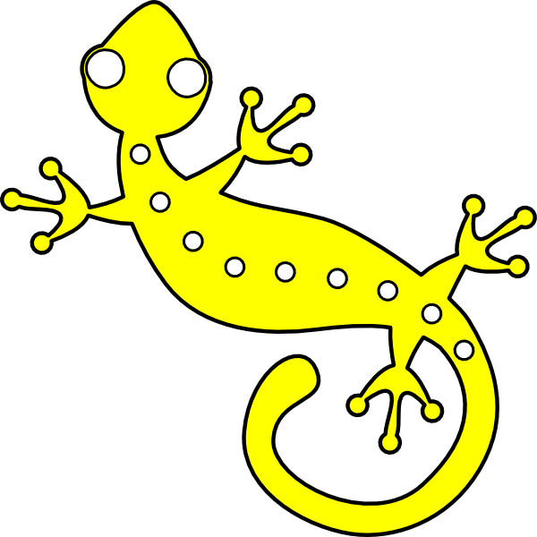 Gecko Clip Art At Clker - Gecko Clip Art (600x600), Png Download